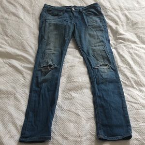 Rag & bone jeans with knee rips